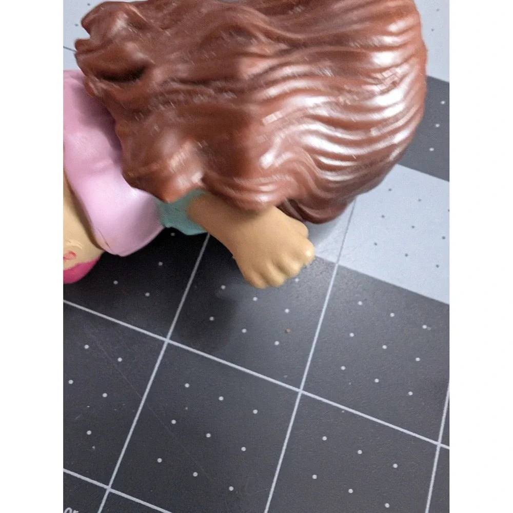 Little People lot 3 Cinderella bright pink flower Prince & Bonus Barbie Beach